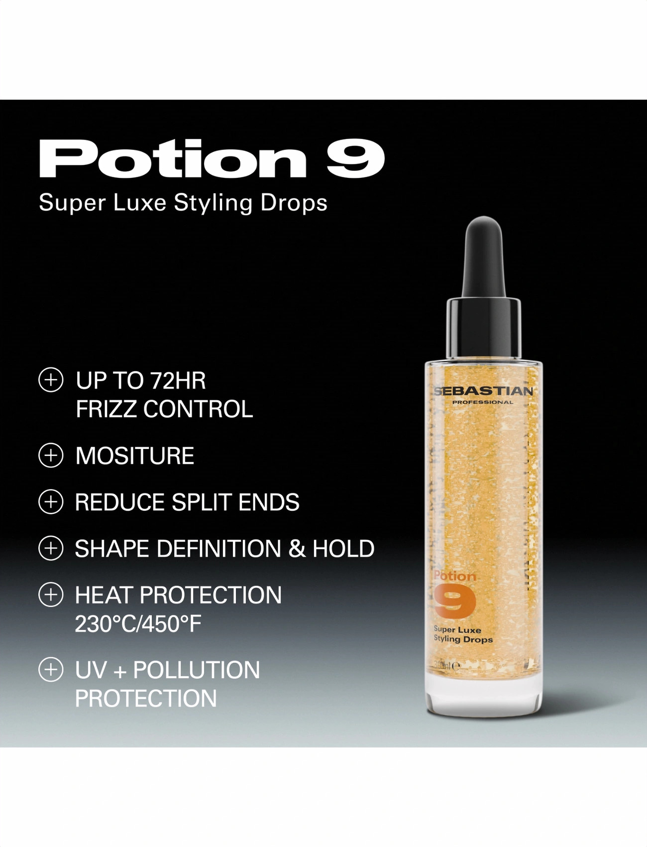 Sebastian Professional Sebastian Professional Potion 9 Super Luxe Styling Drops 30ml, 30 ml, Nude, Styling > Spray Til Udbedring Af Hår, Dame