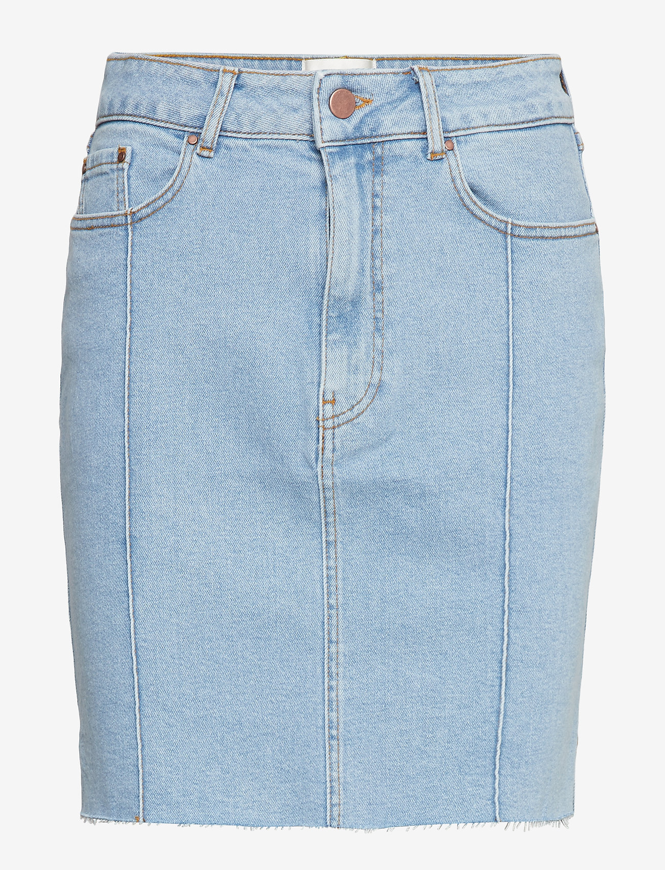 light blue jean skirt