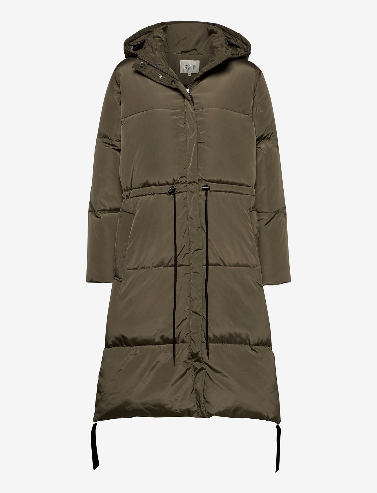 ladies dark green padded coat