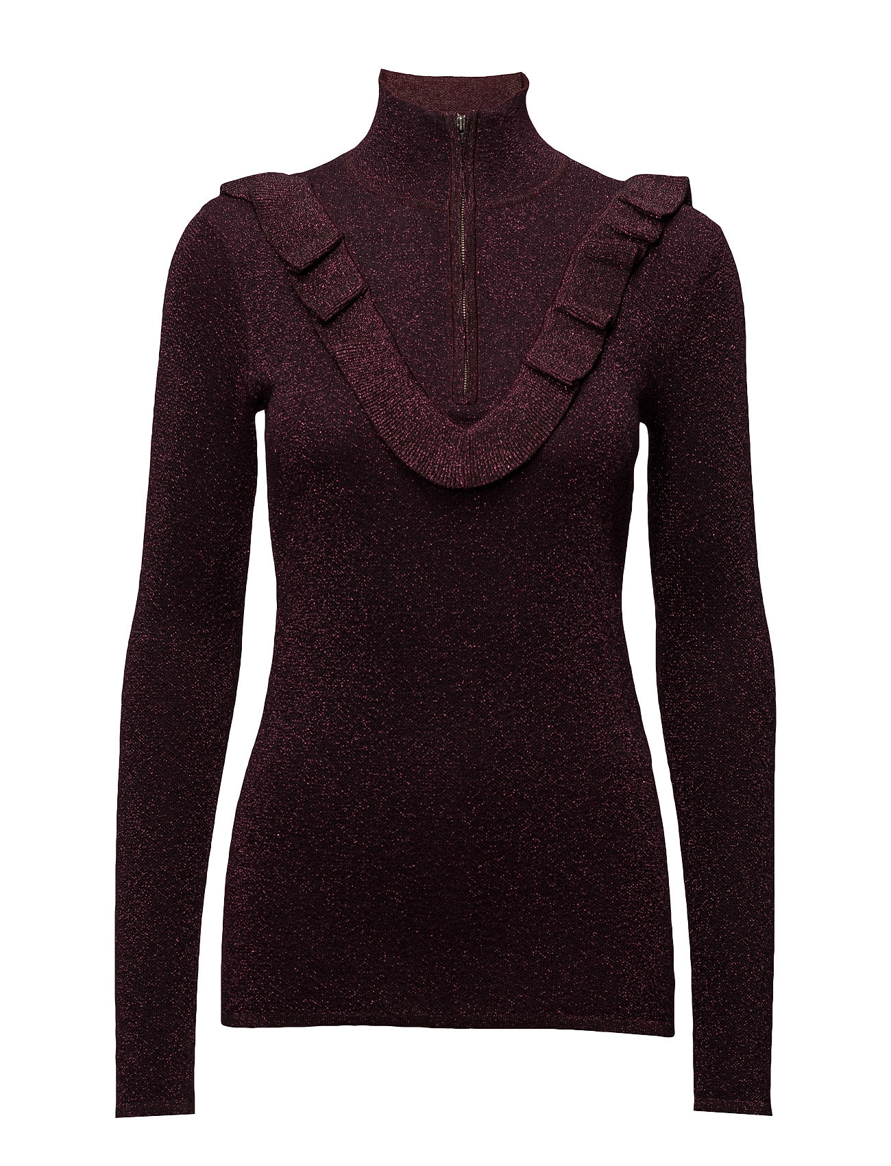 Idal Knit T Neck Turtleneck Coltrui Paars Second Female second female kopen in de aanbieding
