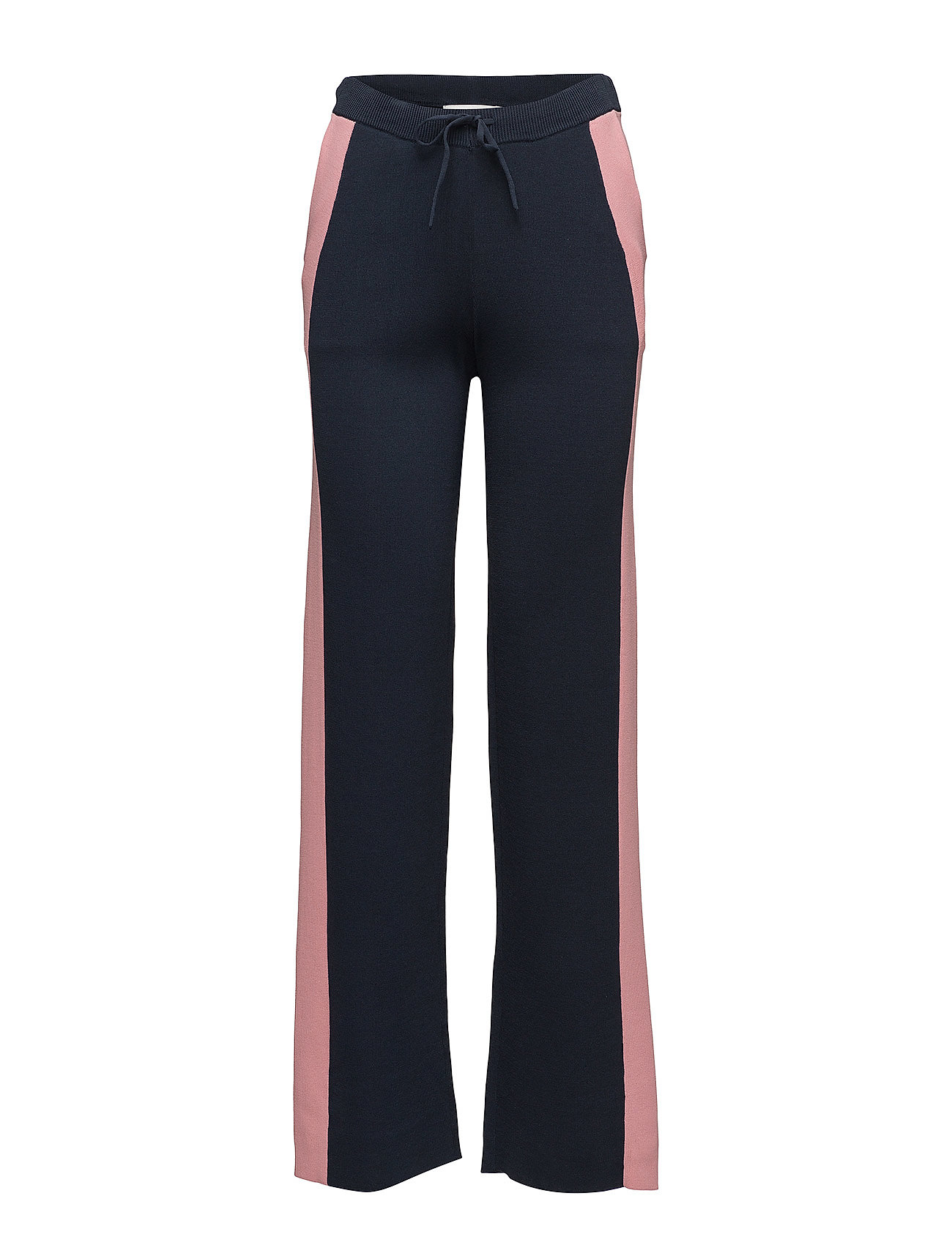 Nili Knit Wide Trousers Wijde Broek Blauw Second Female second female kopen in de aanbieding