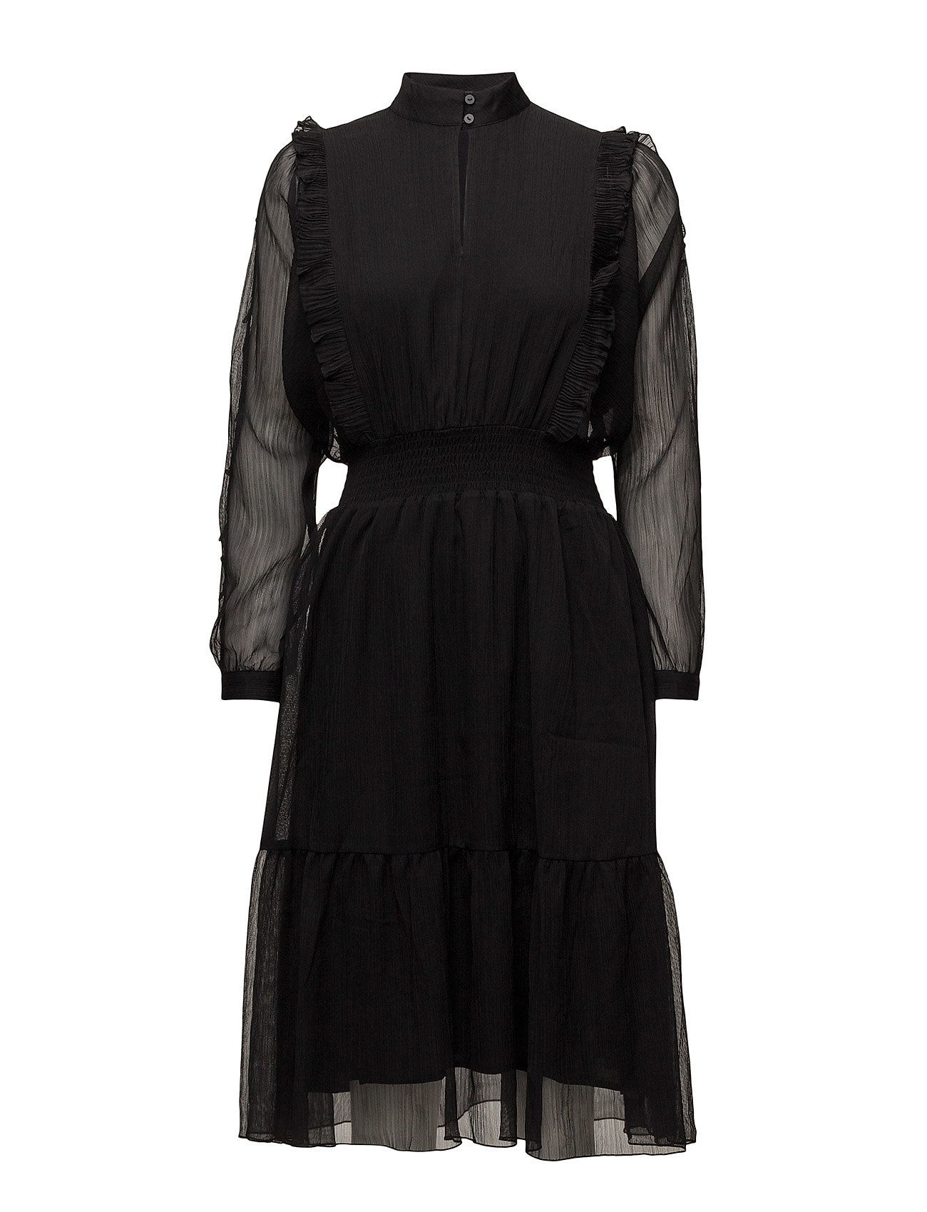 Melova Dress Jurk Knielengte Zwart Second Female second female kopen in de aanbieding