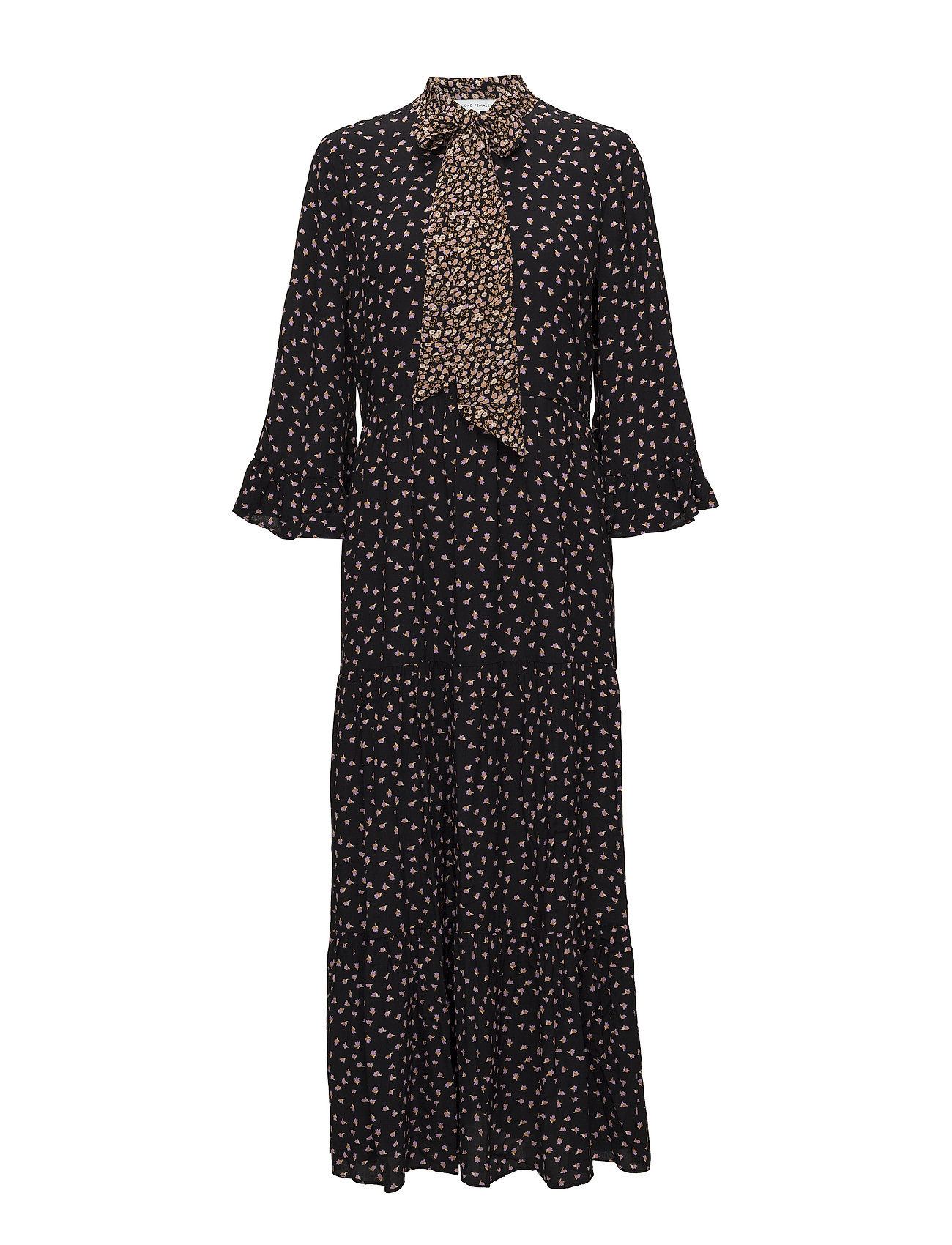 Syrenia Maxi Dress Galajurk Zwart Second Female second female kopen in de aanbieding Syrenia Maxi Dress Galajurk Zwart Second Female second female kopen in de aanbieding