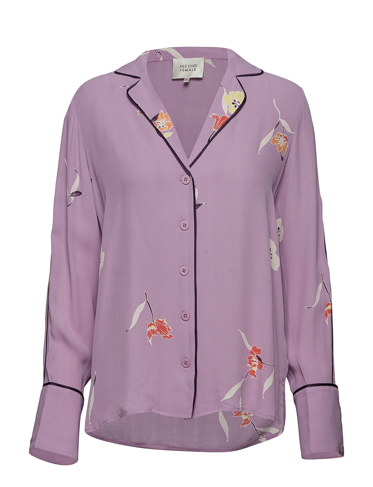 Lissa Shirt Blouse Lange Mouwen Paars Second Female second female kopen in de aanbieding