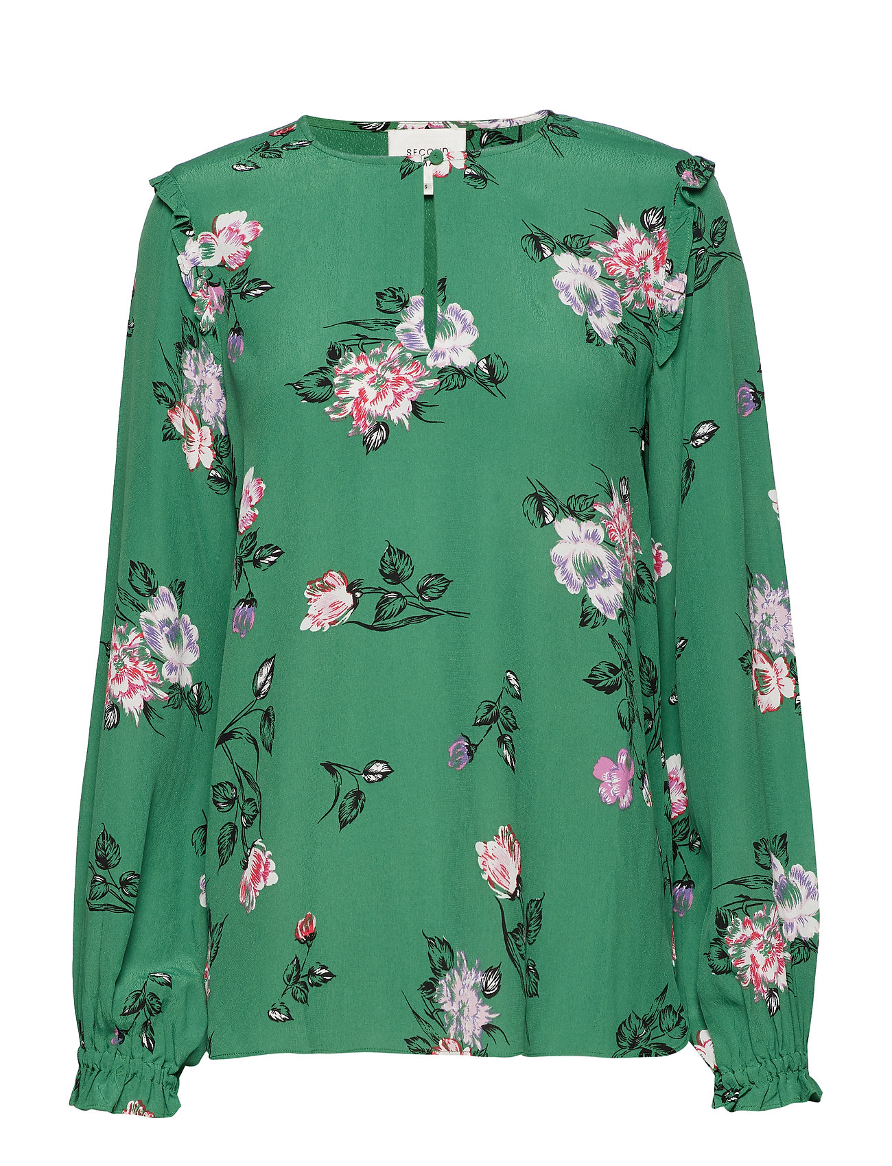 Ronja Blouse Lange Mouwen Groen Second Female second female kopen in de aanbieding Ronja Blouse Lange Mouwen Groen Second Female second female kopen in de aanbieding