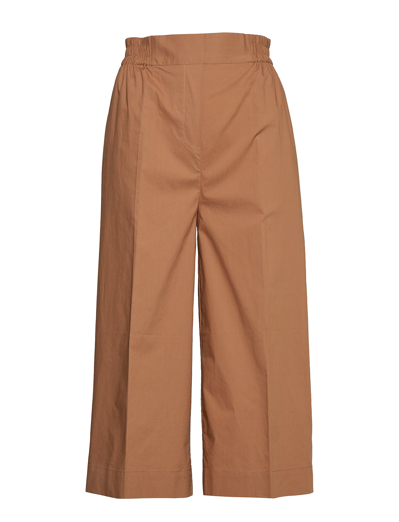 Phoebe Cropped Trousers Wijde Broek Bruin Second Female second female kopen in de aanbieding