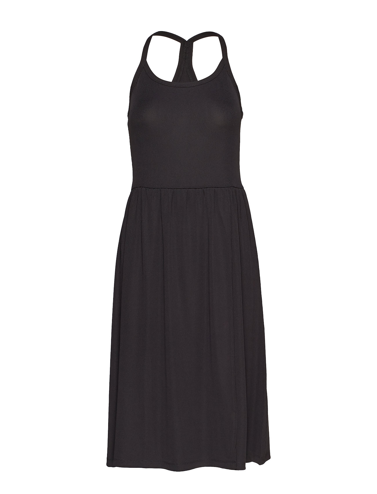 Minna Strap Dress Jurk Knielengte Zwart Second Female second female kopen in de aanbieding
