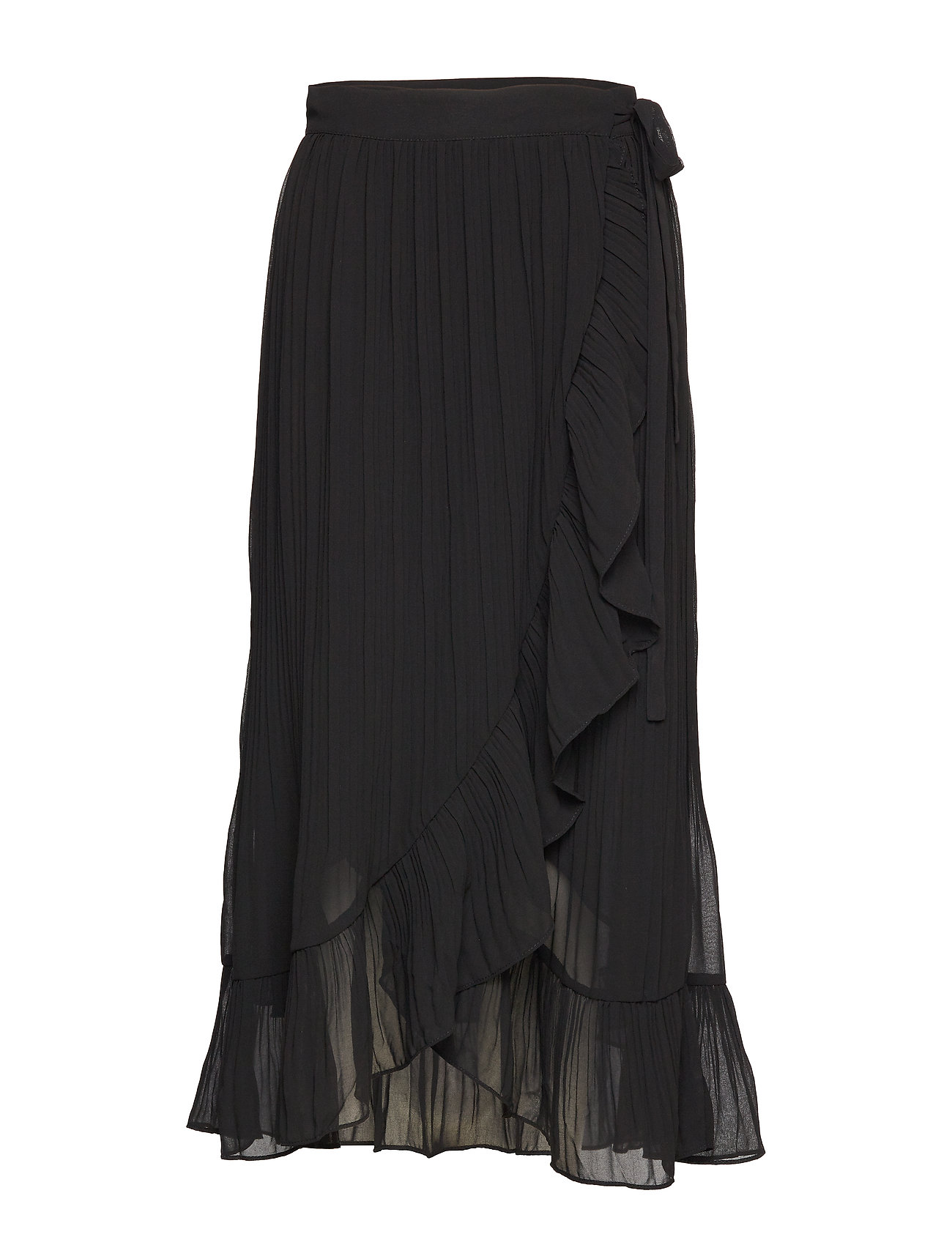 Mounce Long Wrap Skirt Rok Knielengte Zwart Second Female second female kopen in de aanbieding