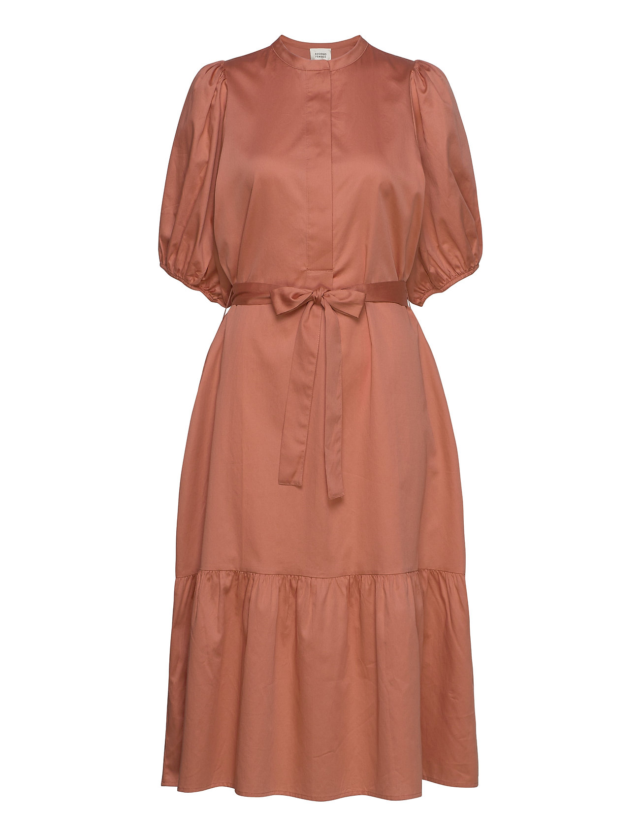 second female peach midi dress