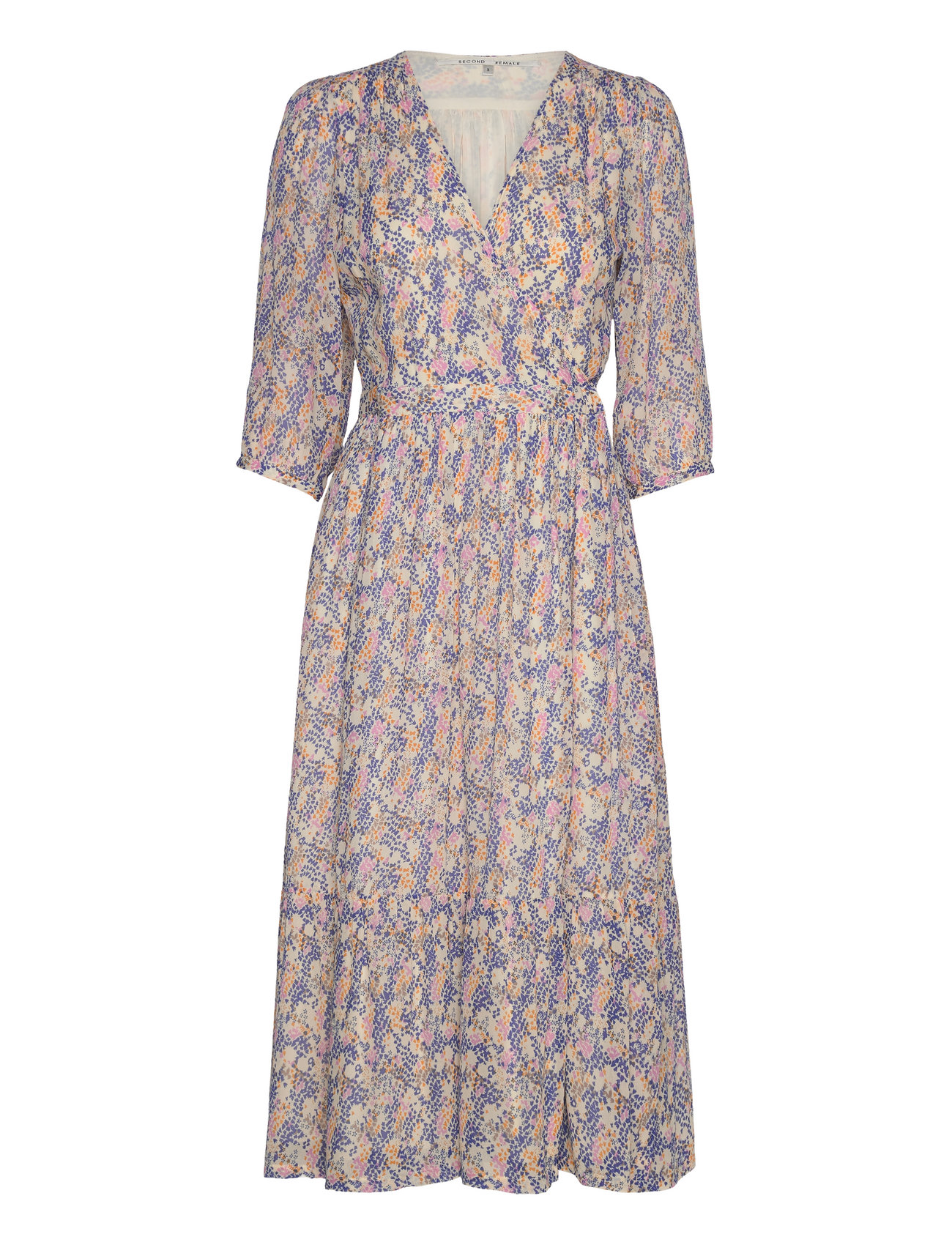 Poppi Midi Dress Knelang Kjole Blue Second Female