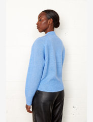 Second Female - Brook Knit Boxy Cardigan - koftor - cornflower blue - 5