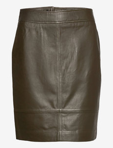 Francie Mini Leather Skirt - nederdele i læder - wren