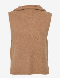 Omella Knit Hoodie Vest - down- & padded jackets - apple cinnamon
