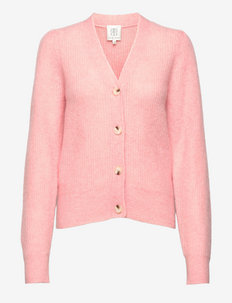 Brooky Knit Puff Cardigan - cardigans - silver pink