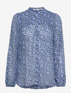 Aronia Shirt - långärmade blusar - cornflower blue