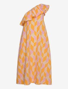 Dorit One Shoulder Dress - sukienki letnie - marigold