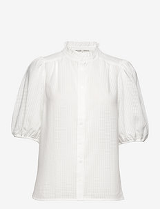 Tara New Shirt - kortärmade blusar - white