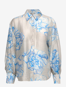 Berit Shirt - långärmade skjortor - silver lining
