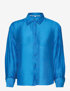 Berut Shirt - langerma skyrtur - malibu blue