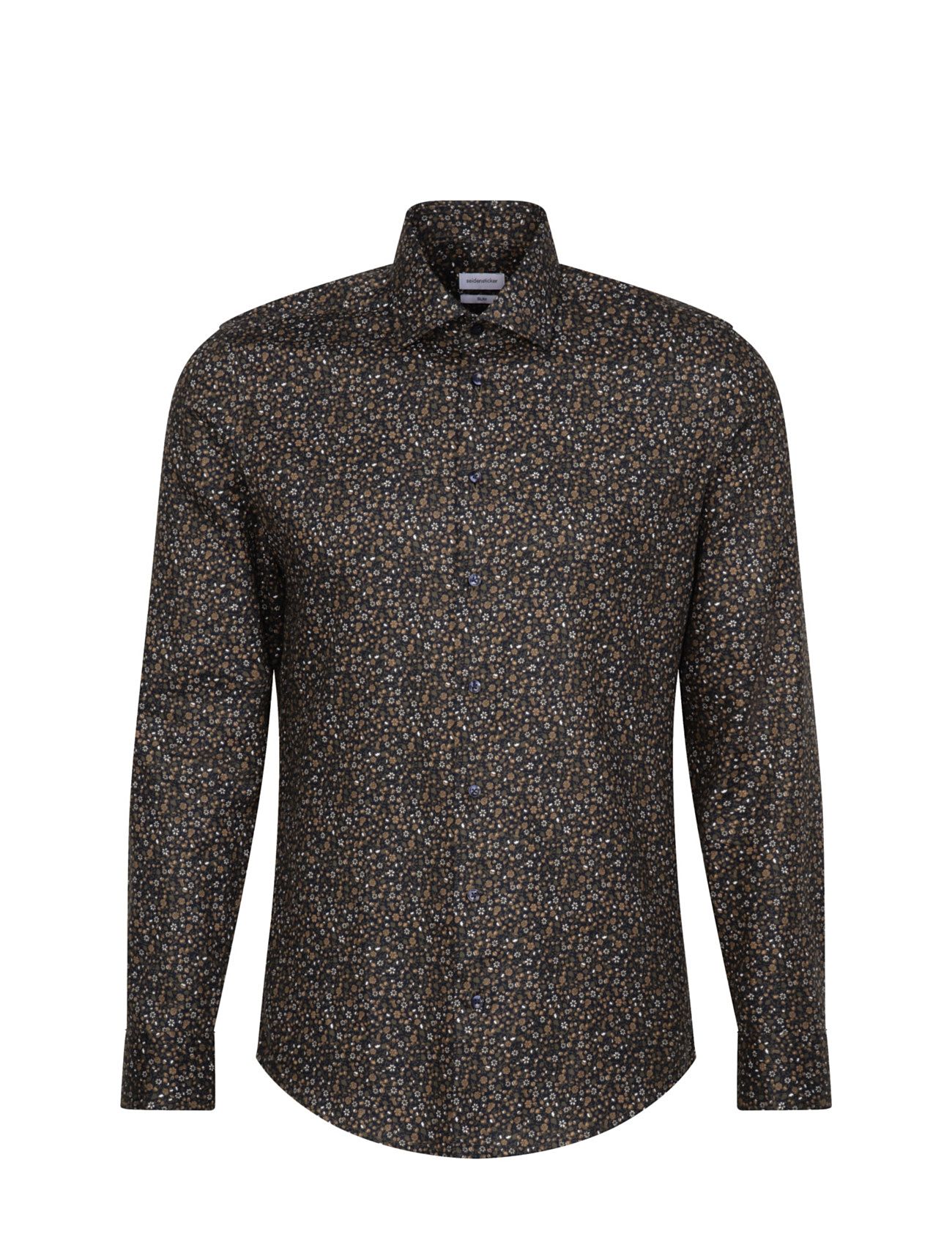 Cityhemden 1/1 Arm Khaki Seidensticker 130038