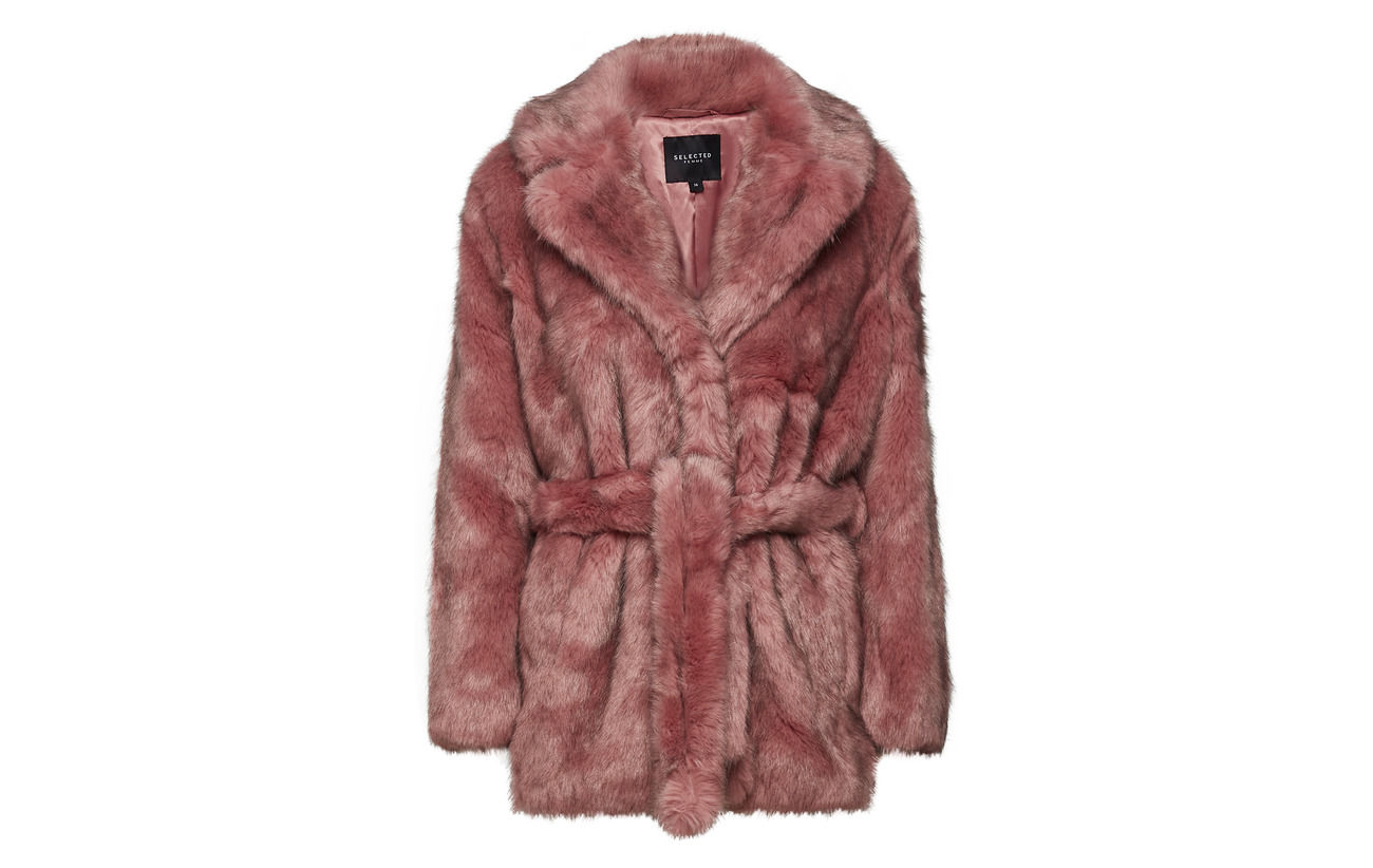 100 Femme Polyester B Fur Faux Selected Earth Slffury Red 0UHFFd