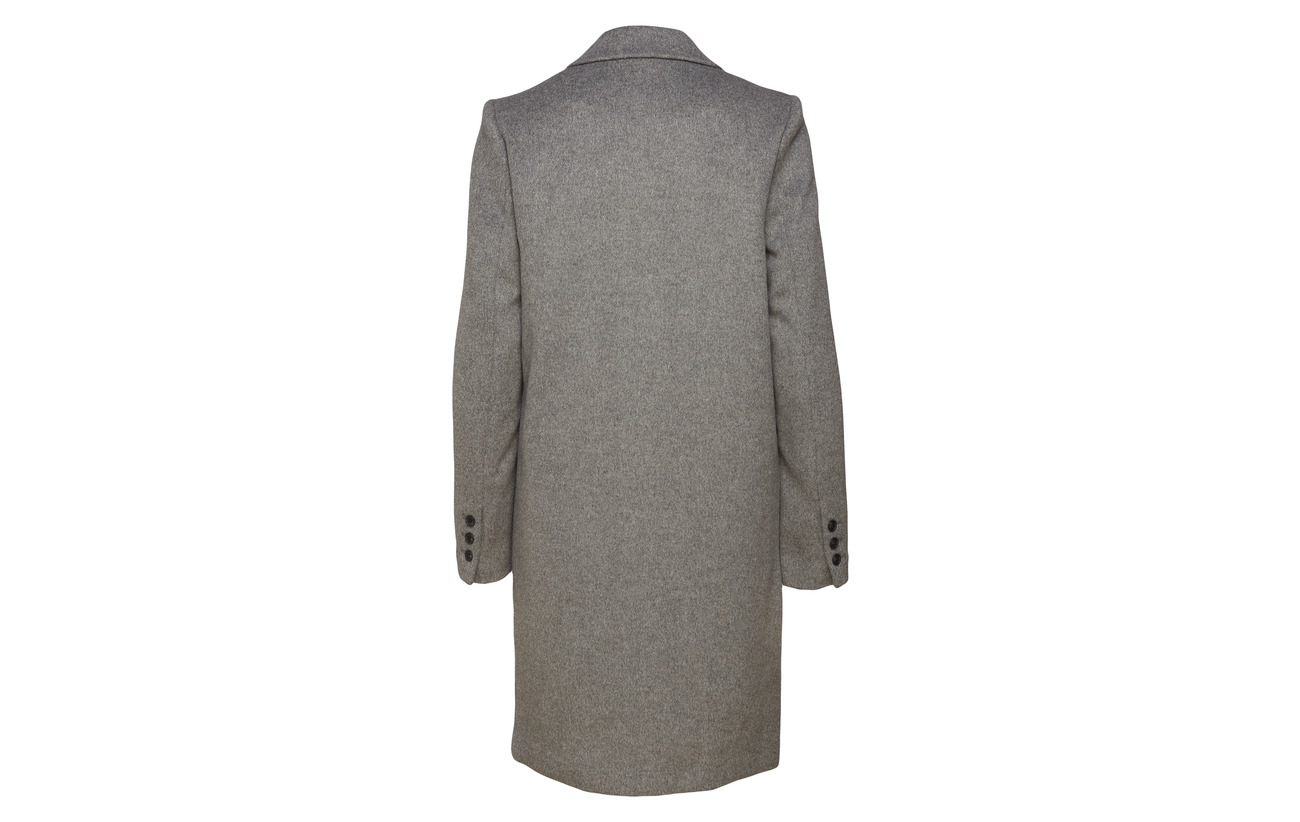 50 Coat Melange Polyester Medium Laine B Wool Selected Slfsasja Noos Femme Grey qnwtw4Tz