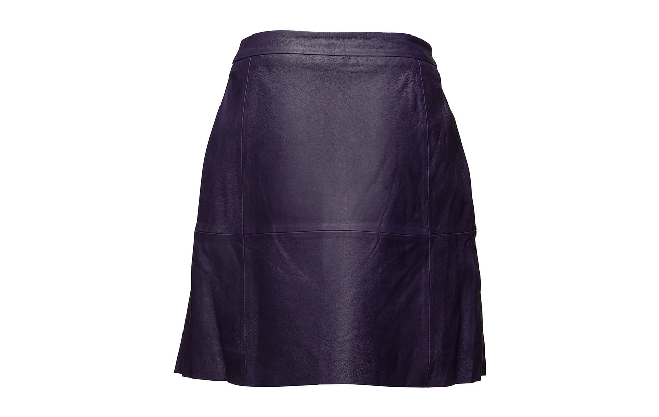 Hw Parachute Leather Lamb 100 Short Slfsonja Skirt Femme Selected Ex Purple Cuir 7Aq0Ew