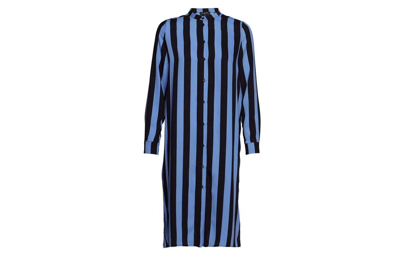 Dress Ls 100 Selected Recycledpolyester Ex Femme Slfelin Sky Granada qtPw4TP