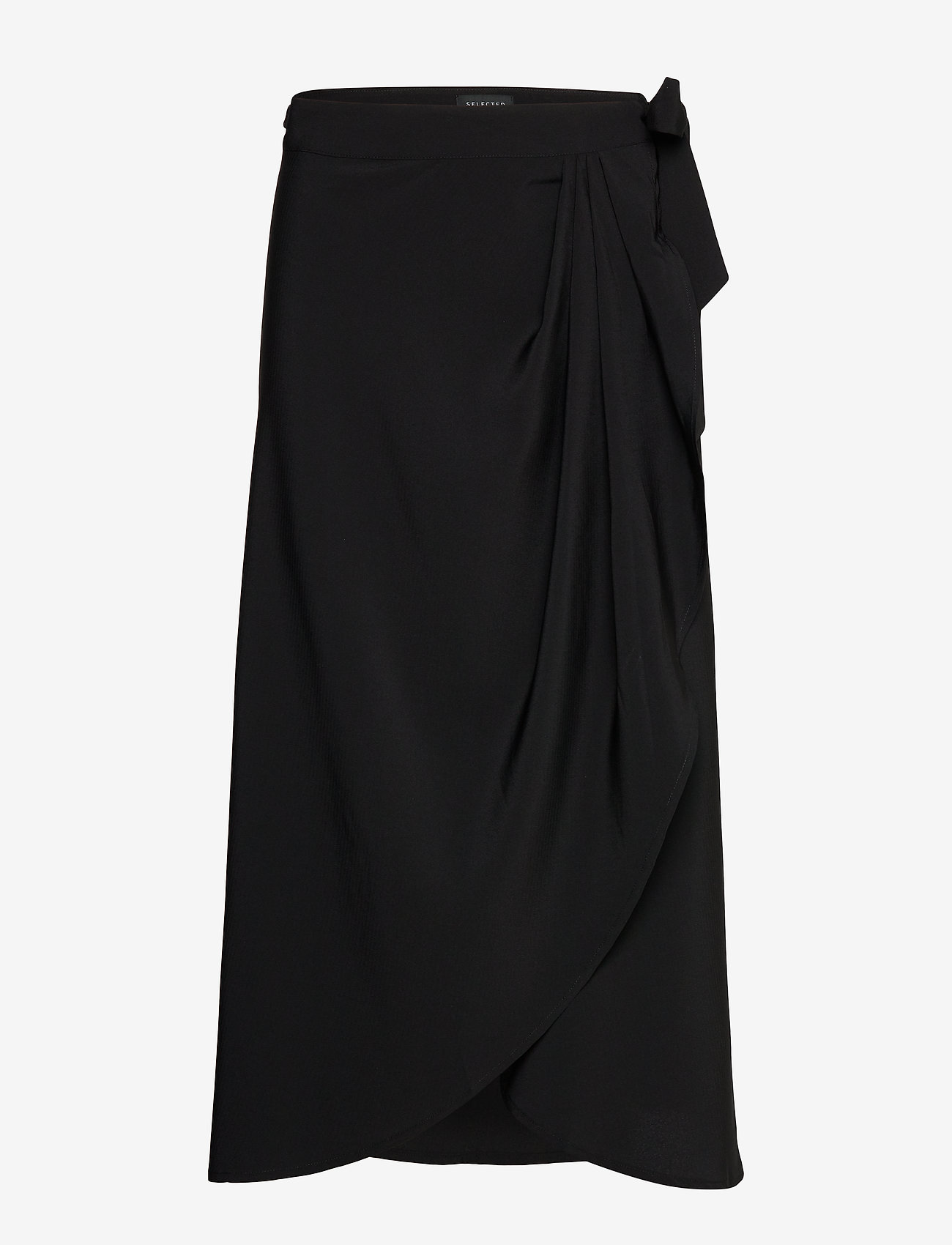 スカート WOOALONG Seethrough long wrap skirt BLACK WL242WLS01WBLK Long Wrap Skirt Black 2025 | solajoiers.com