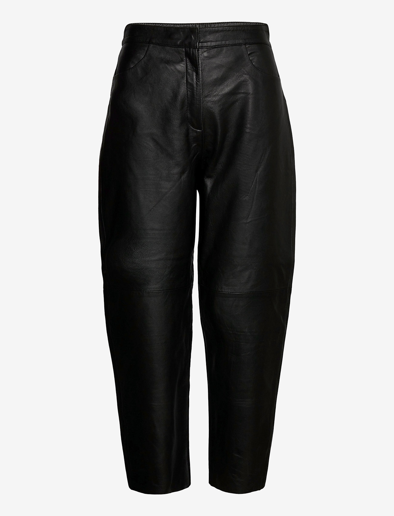 cropped leather pants