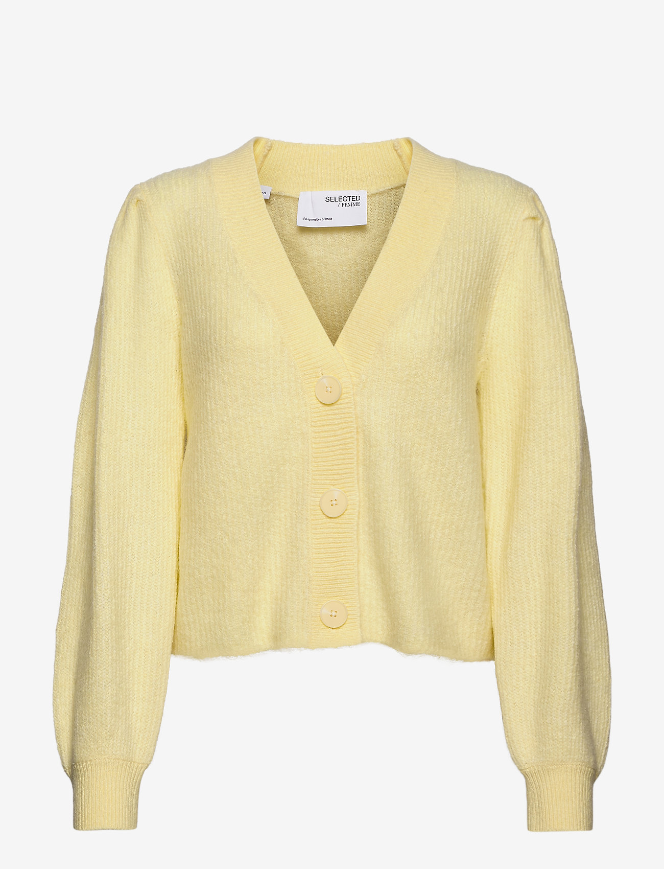 Selected Femme Slflipa Ls Knit Short Cardigan (Pastel Yellow) 299.40