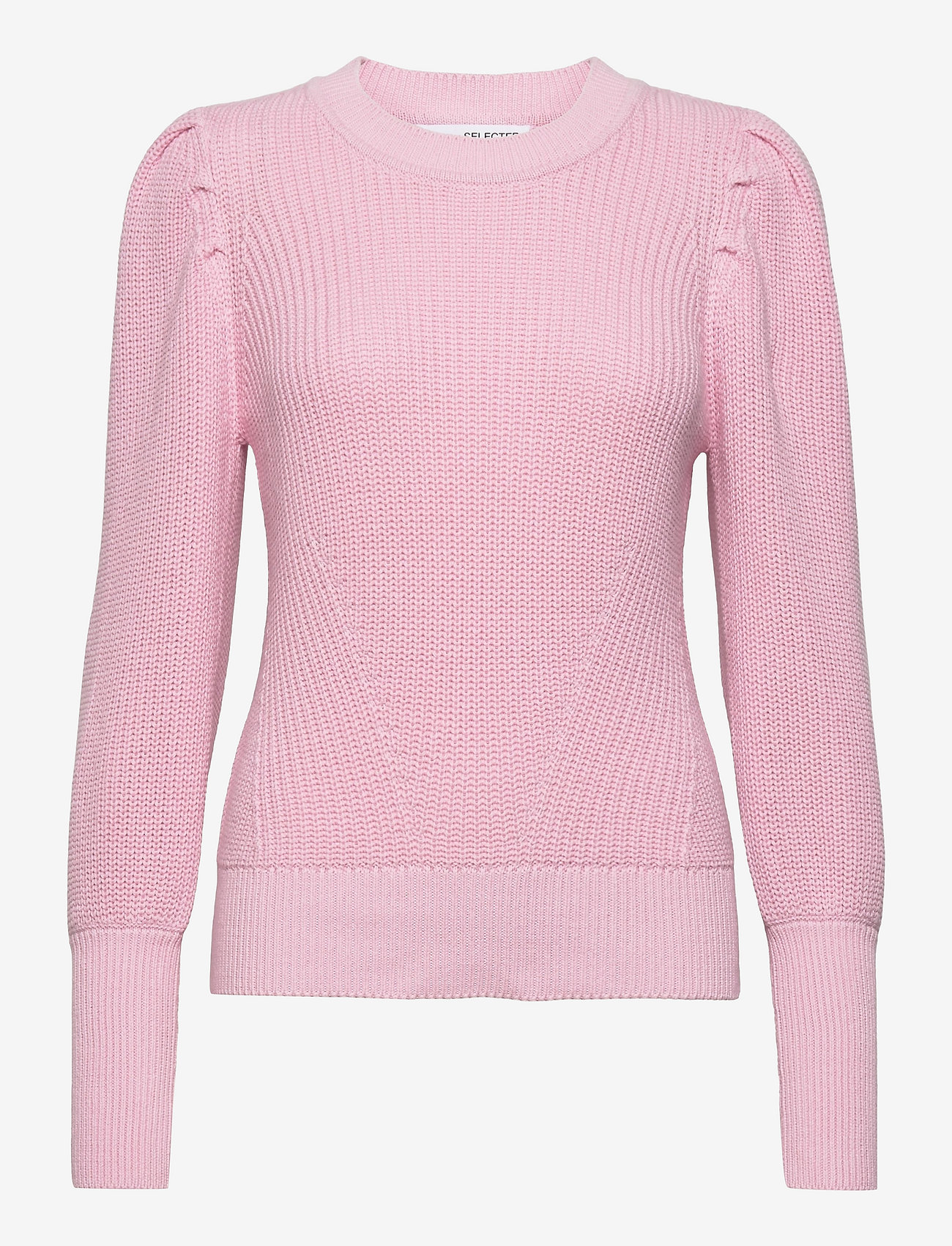 Selected Femme - SLFEMBER LS KNIT O-NECK M - sweaters - roseate spoonbill - 0