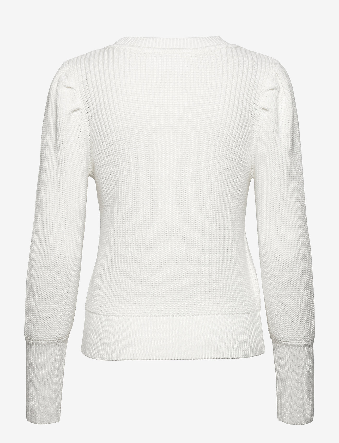 Selected Femme - SLFEMBER LS KNIT O-NECK M - tröjor - snow white - 1