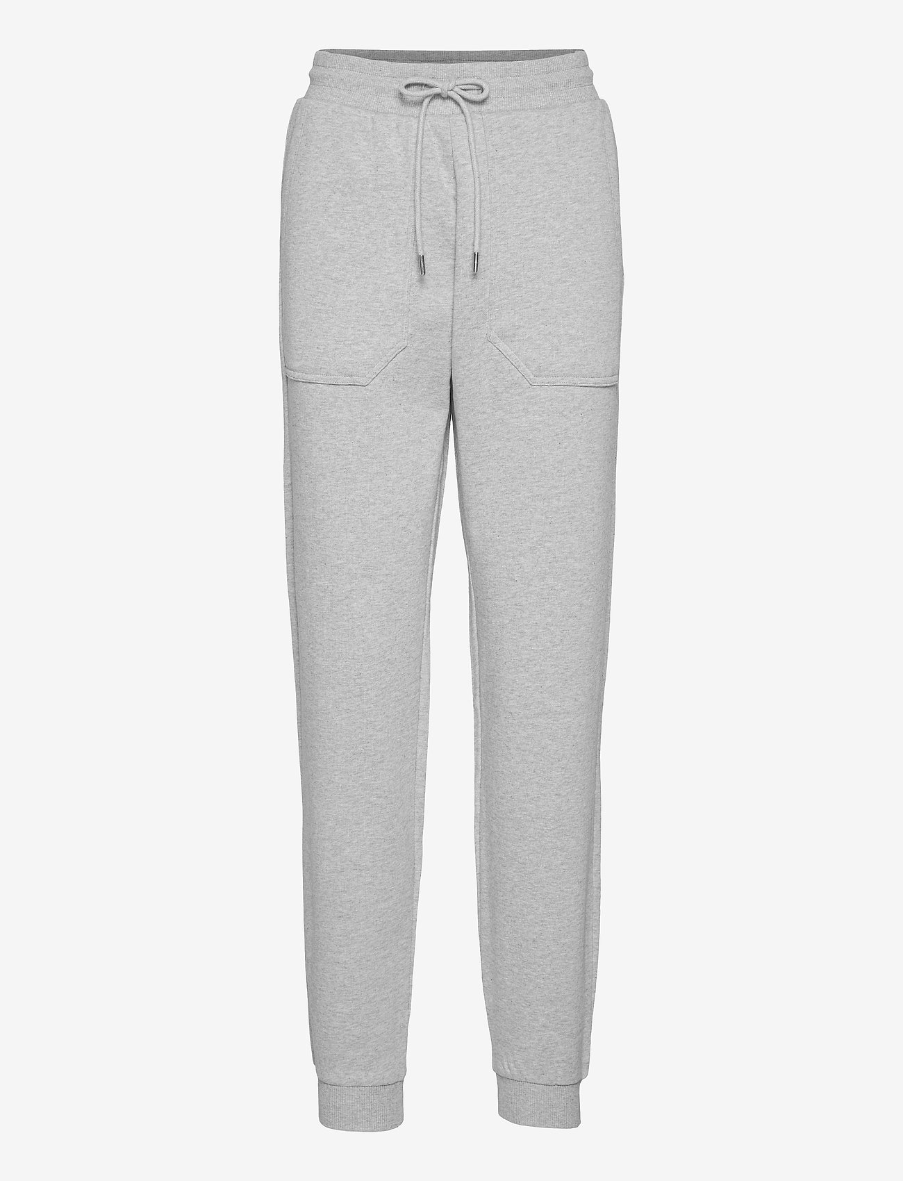 Selected Femme - SLFSTASIE MW SWEAT  PANT - rõivad - light grey melange - 0