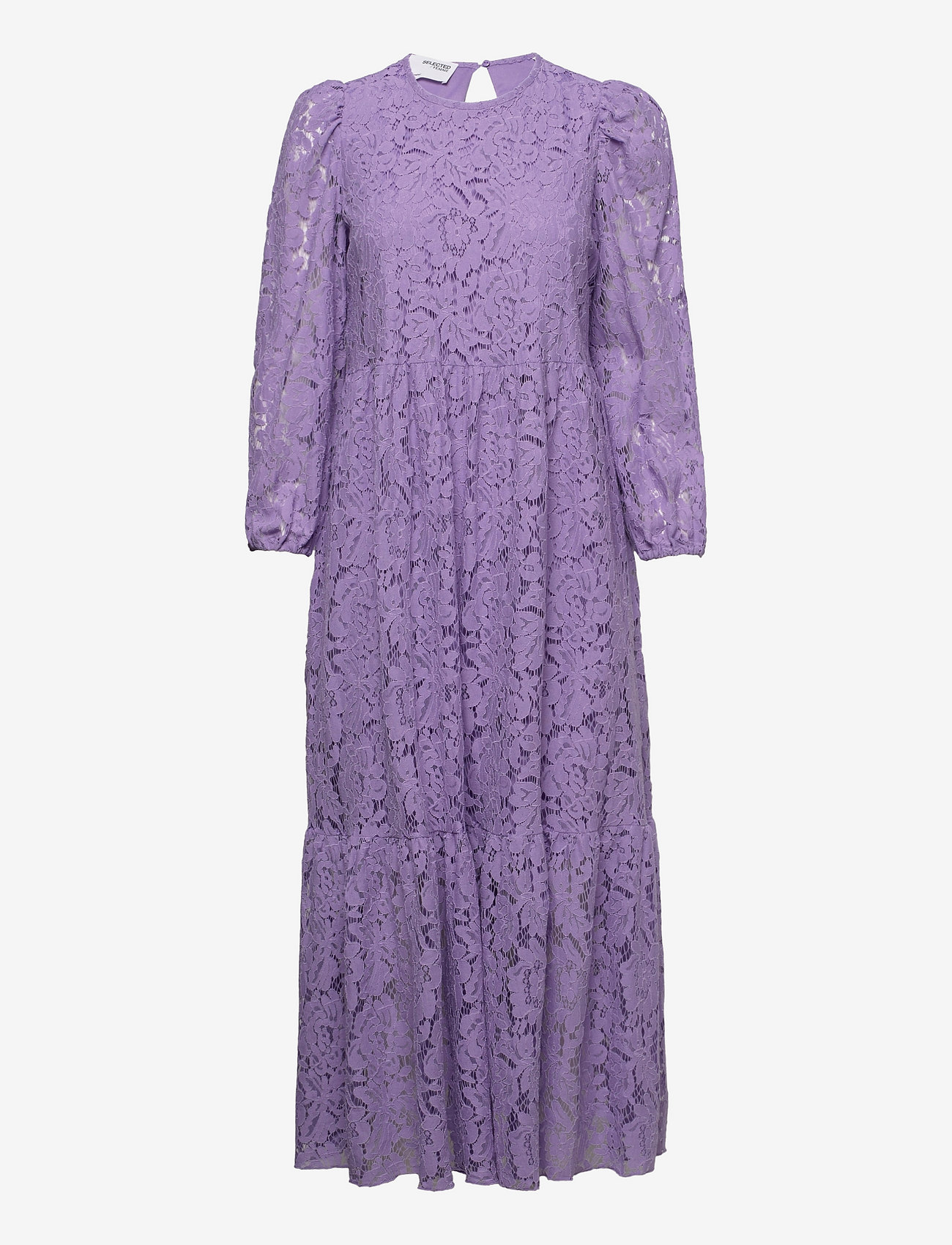 Selected Femme - SLFLILIAS LS ANKLE LACE DRESS B - sukienki koktajlowe - violet tulip - 1