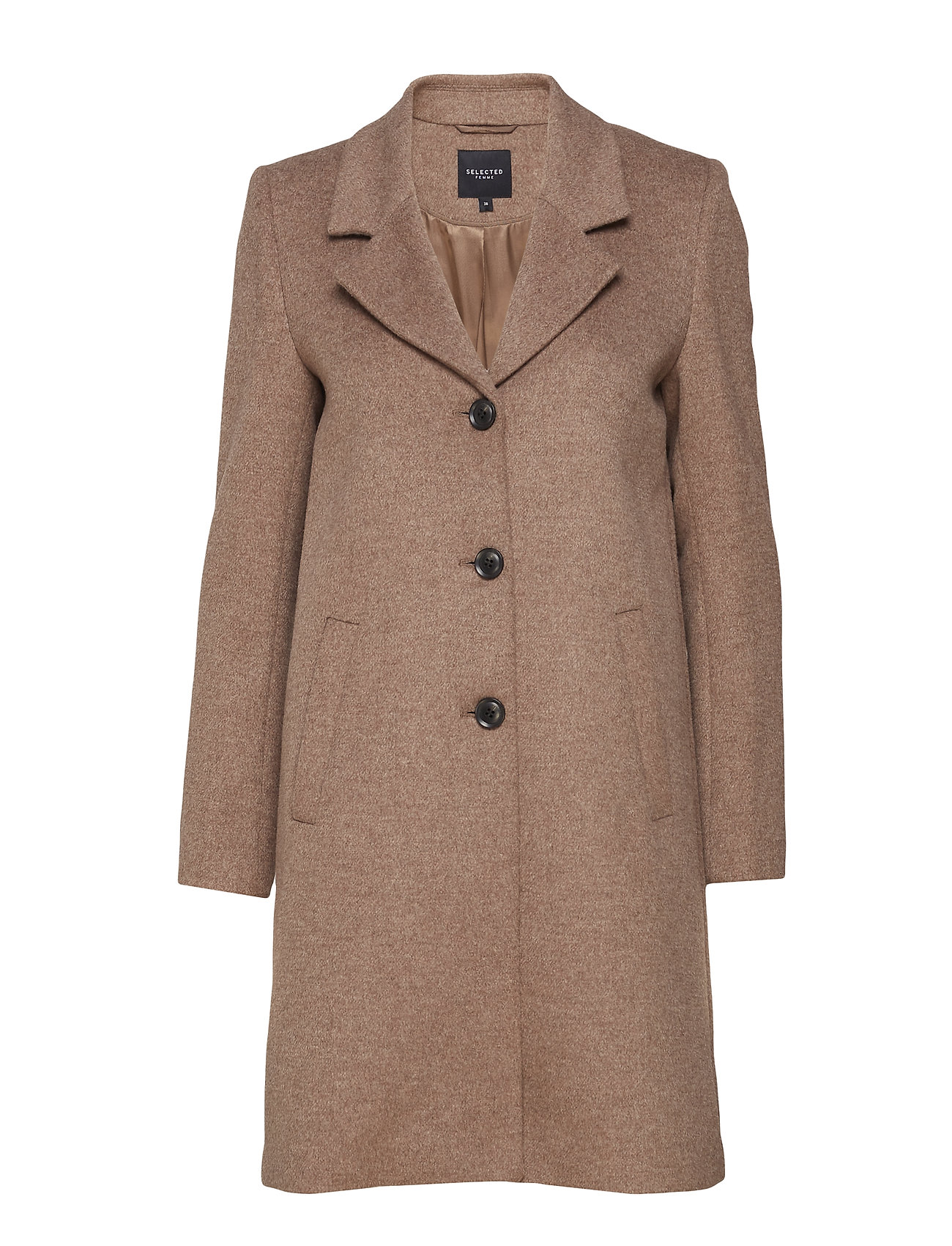 Slfsasja Wool Coat B Outerwear Coats Winter Coats Harmaa Selected Femme