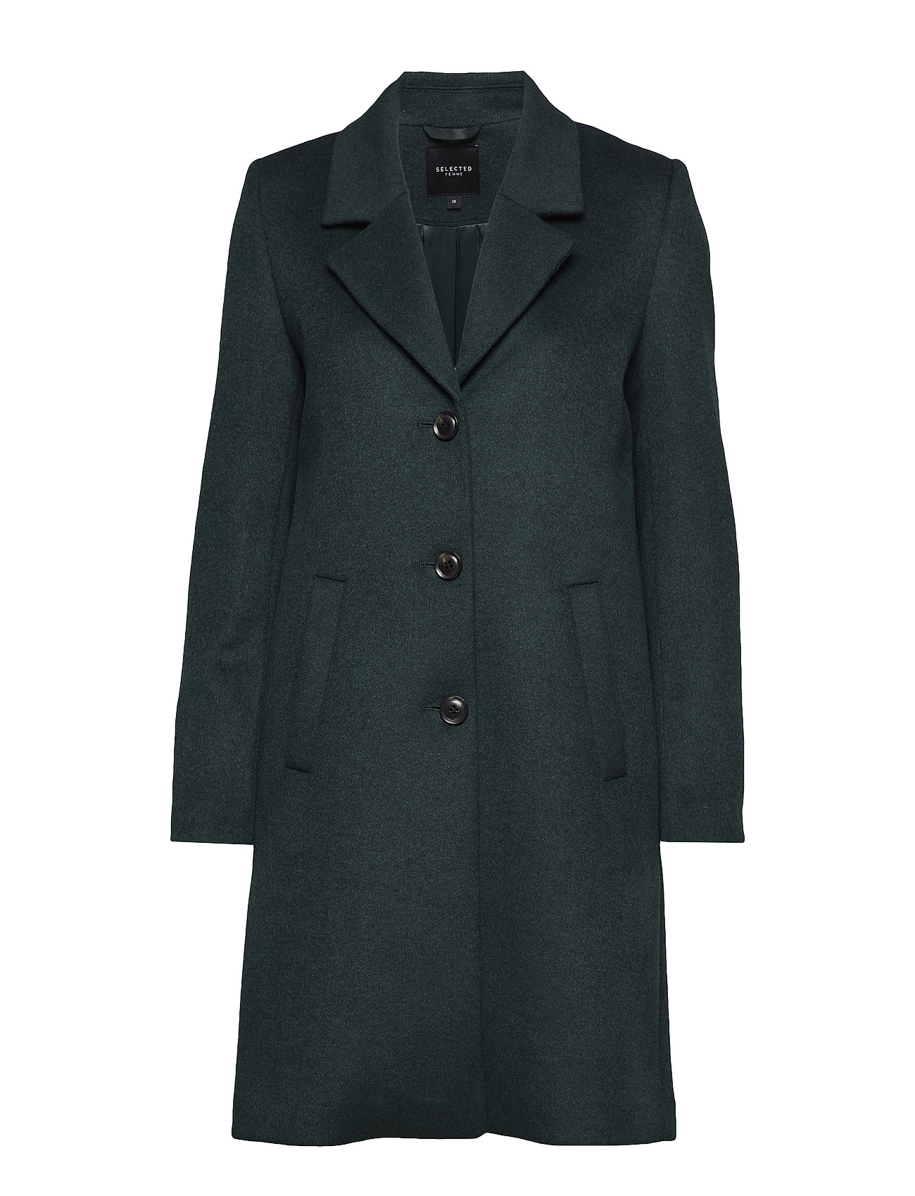 Slfsasja Wool Coat B Outerwear Coats Winter Coats Vihreä Selected Femme
