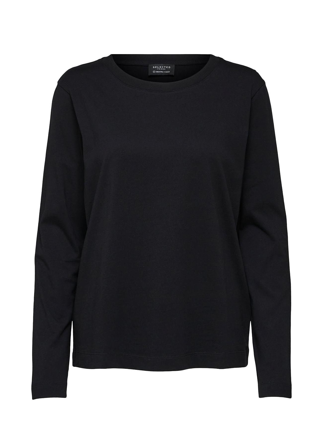 Slfstandard Ls Tee Noos Tops T-shirts & Tops Long-sleeved Black Selected Femme