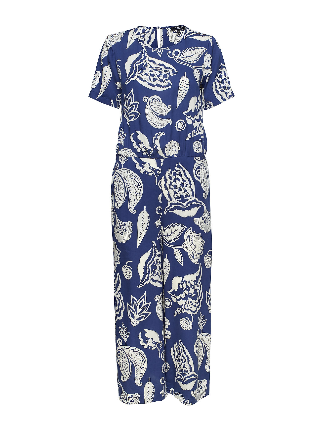 Slfpaisley Ss Cropped Jumpsuit Ka Blauw Selected Femme selected femme kopen in de aanbieding Slfpaisley Ss Cropped Jumpsuit Ka Blauw Selected Femme selected femme kopen in de aanbieding