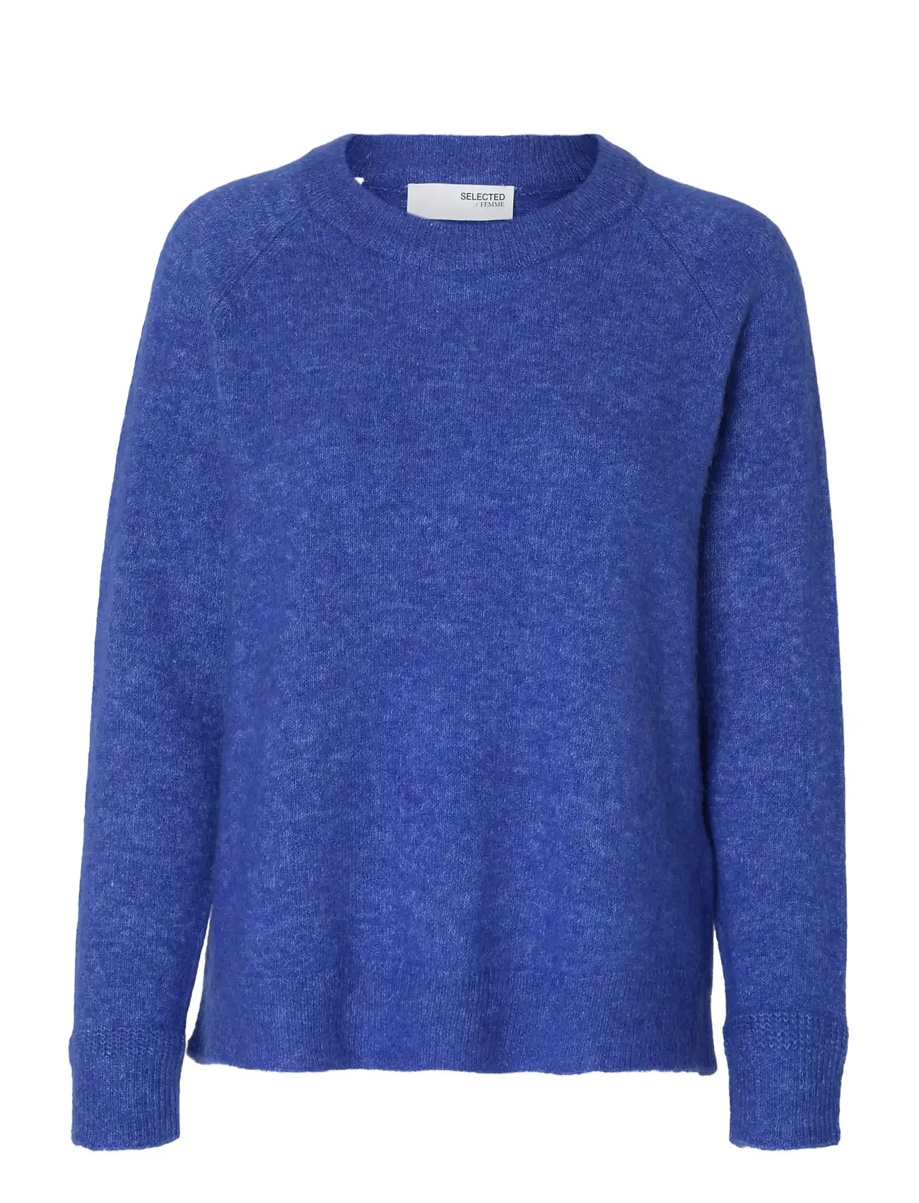 SELECTED Slwlulu Ls Knit O-Neck Noos Blau - XS - Damen