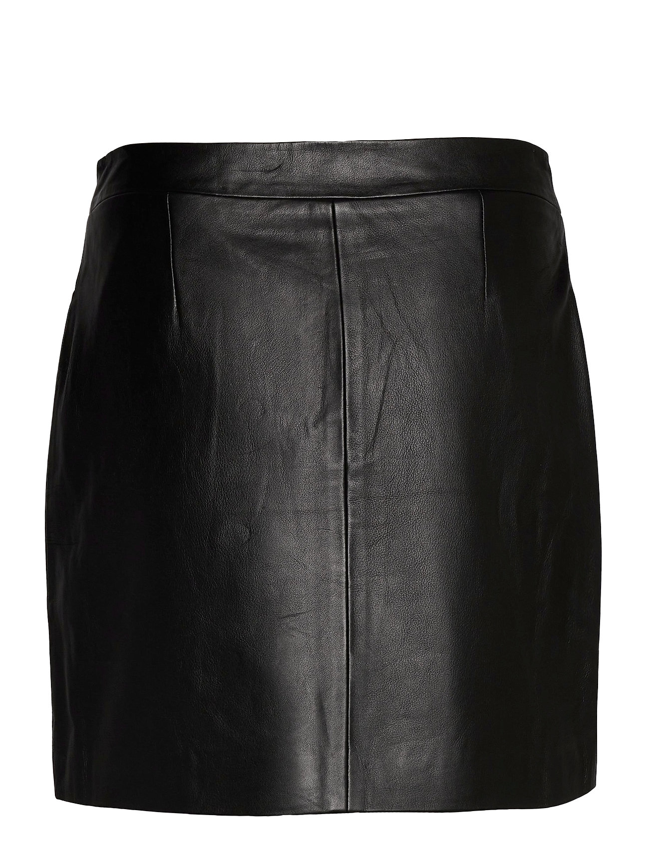 Femme korte nederdele Slfally Mw Leather Skirt B Kort Sort Selected Femme til dame i Sort - Pashion.dk