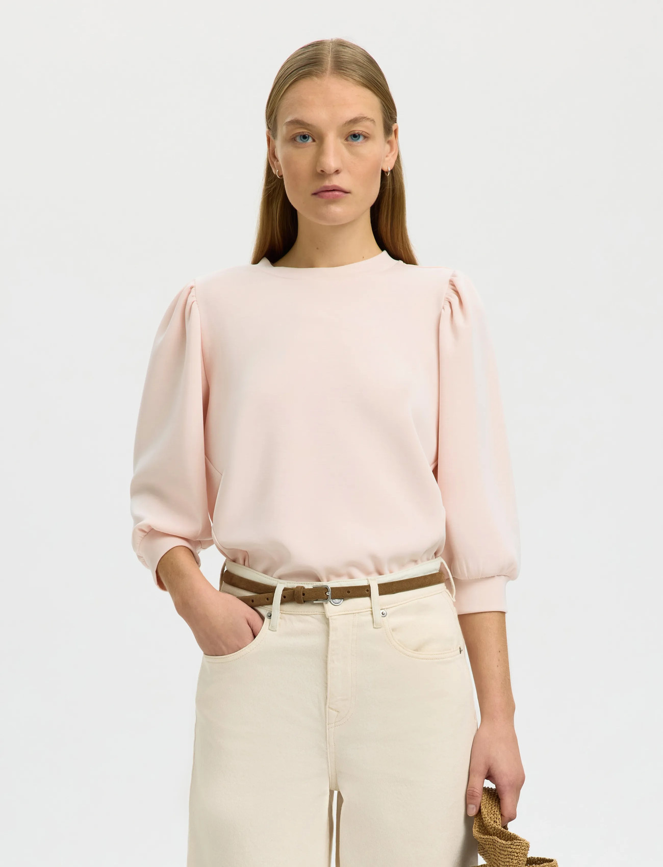 SLFTENNY 3/4 SWEAT TOP Black - OAK SLFTENNY 3/4 SWEAT TOP Black - OAK