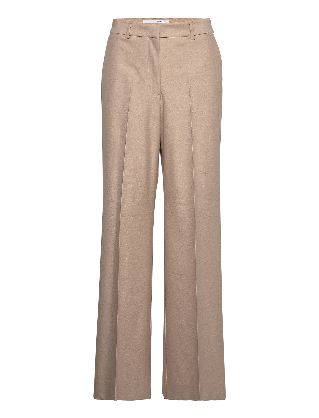 Slfeliana Hw Wide Pant B Bottoms Trousers Suitpants Brown Selected Femme