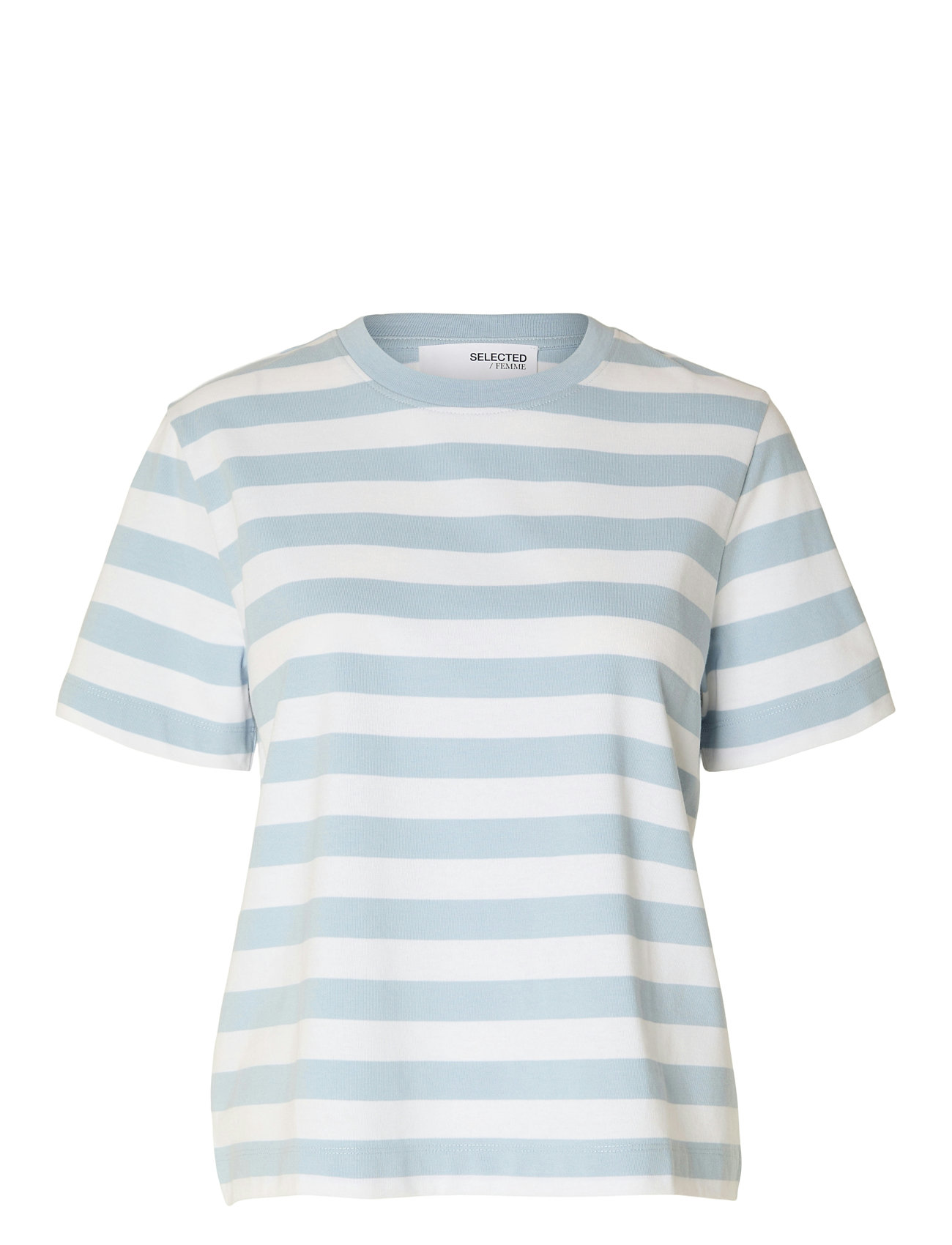 SELECTED Slfessential Ss Gestreift Boxy Tee Noos Blau - XS - Damen