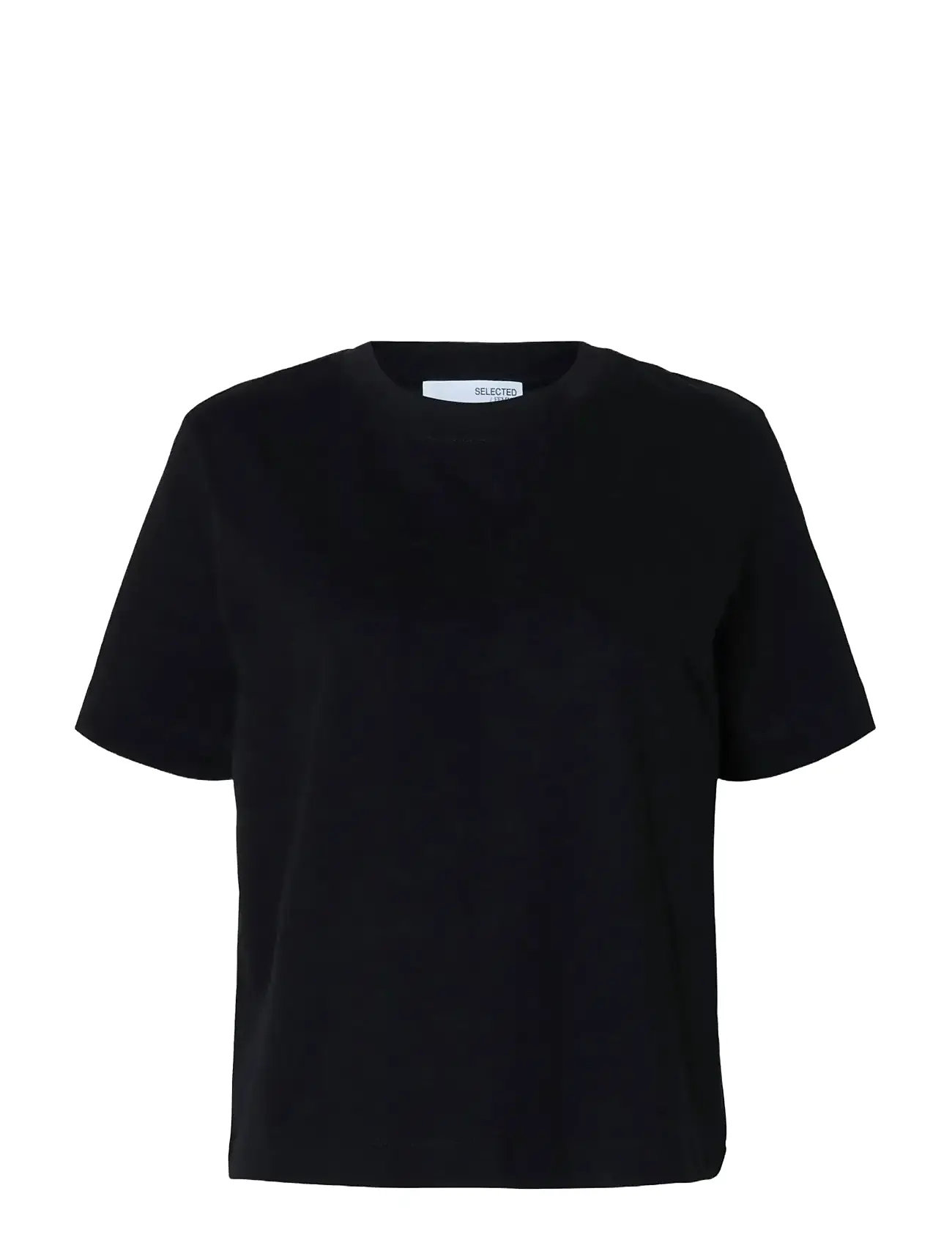 Slfessential Ss Boxy Tee Noos Black Selected Femme