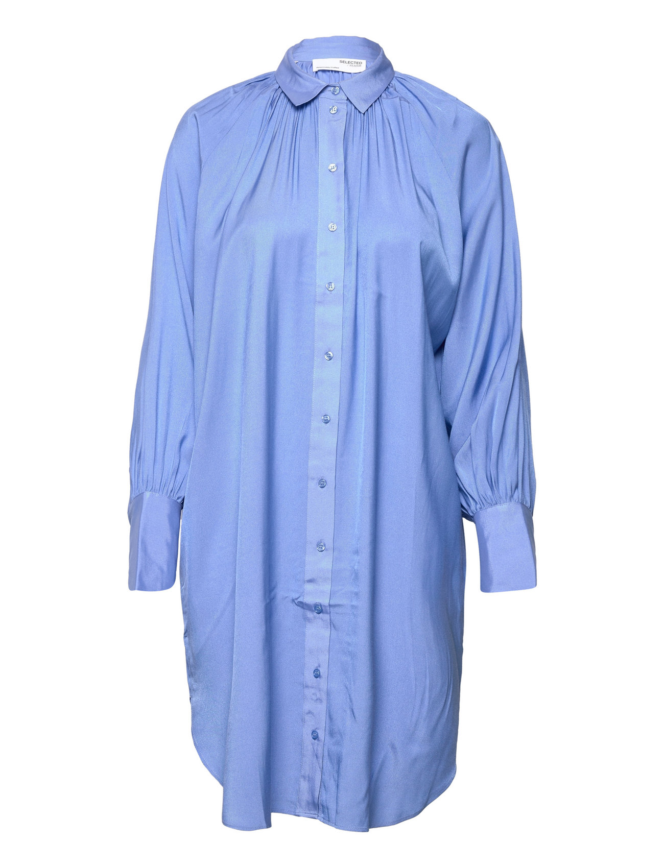 Slfalfa Ls Short Shirt Dress B Blue Selected Femme