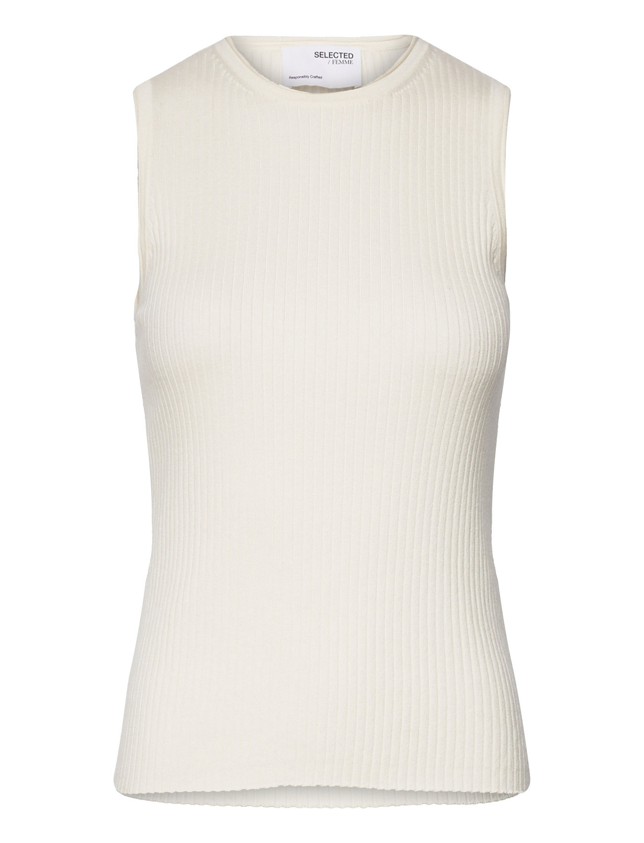 Slflydia Sl O-Neck Knit Top Noos Grey Selected Femme