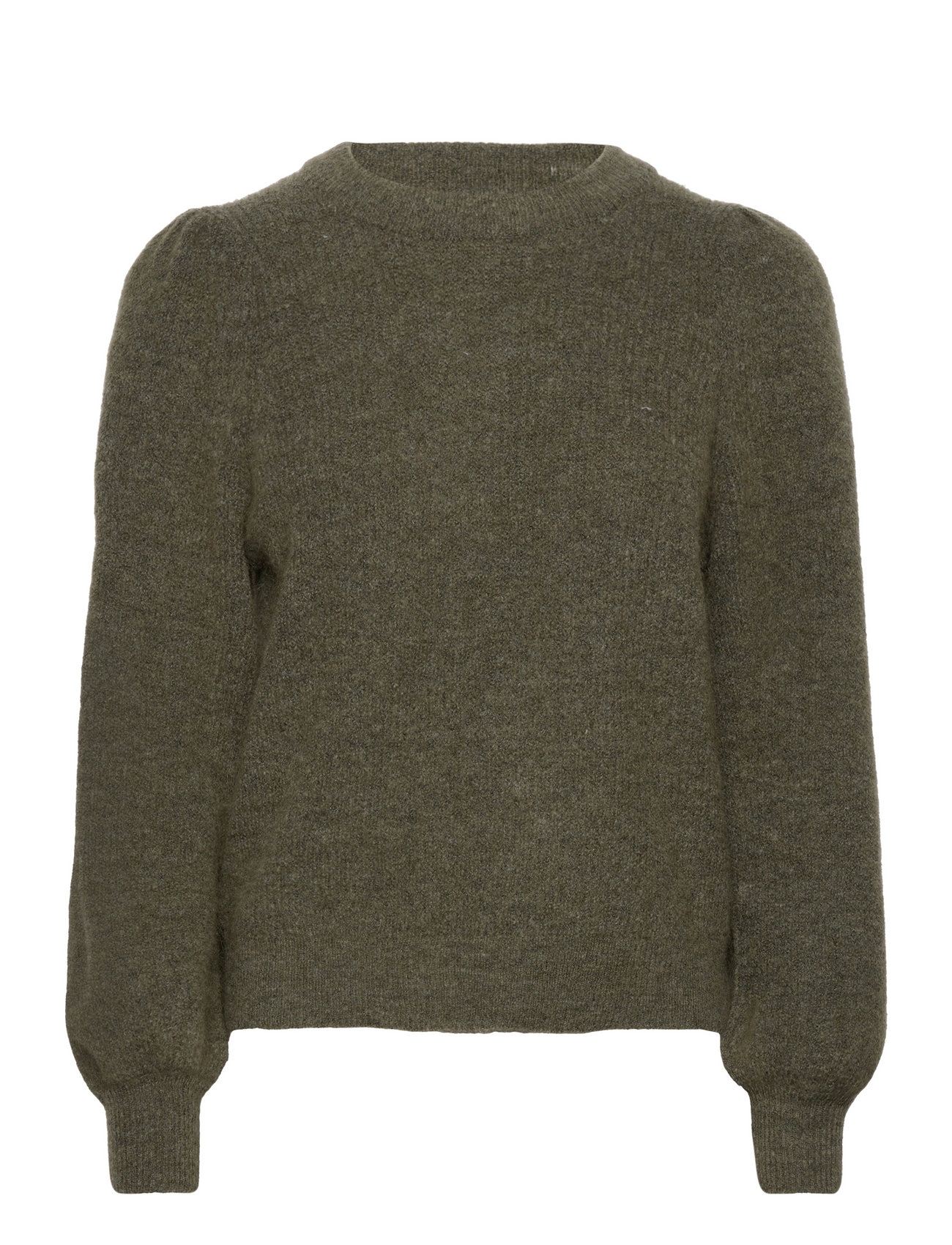 Slfmola Mia Ls Knit O-Neck Green Selected Femme