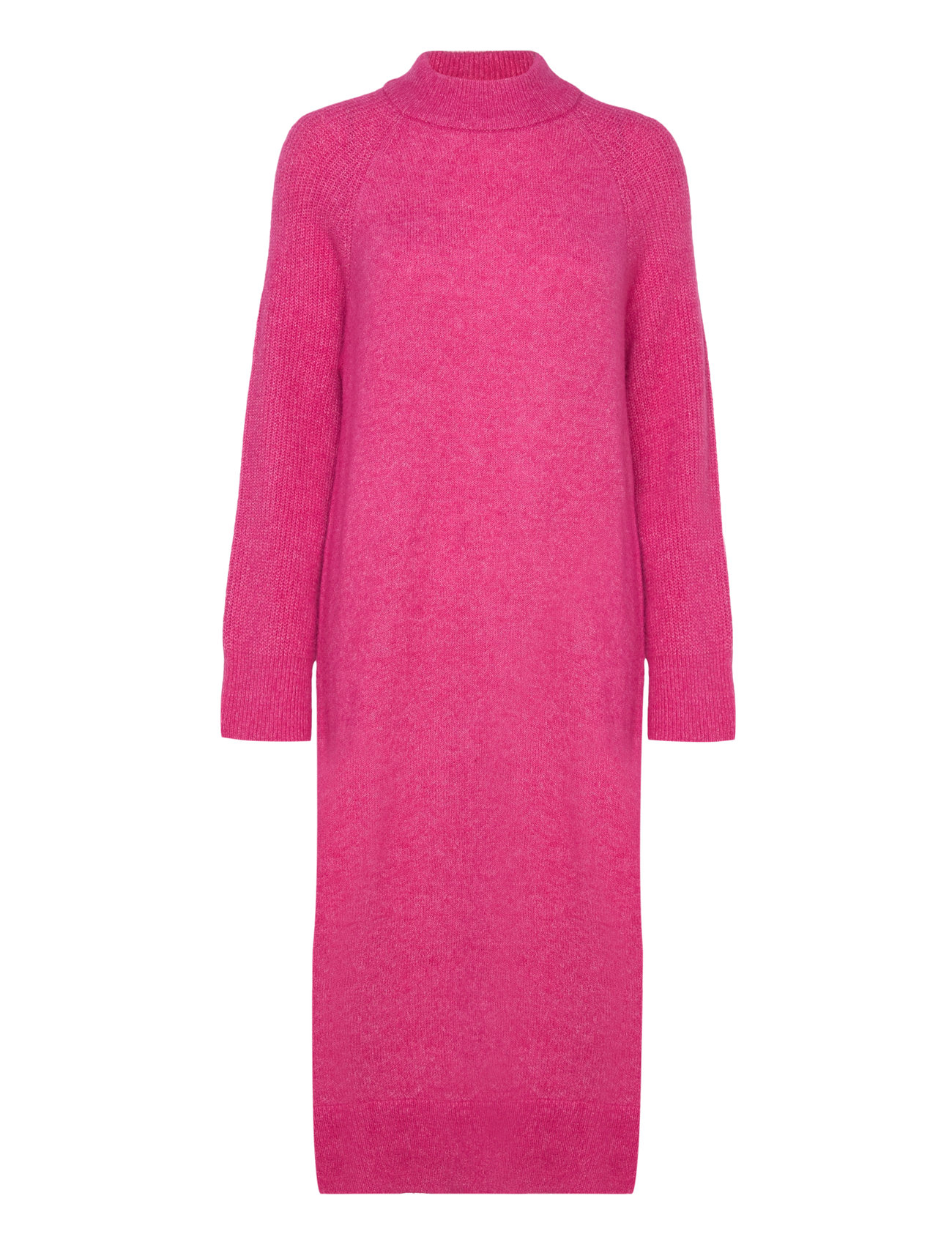 Slfrena Ls High Neck Knit Dress Camp Pink Selected Femme