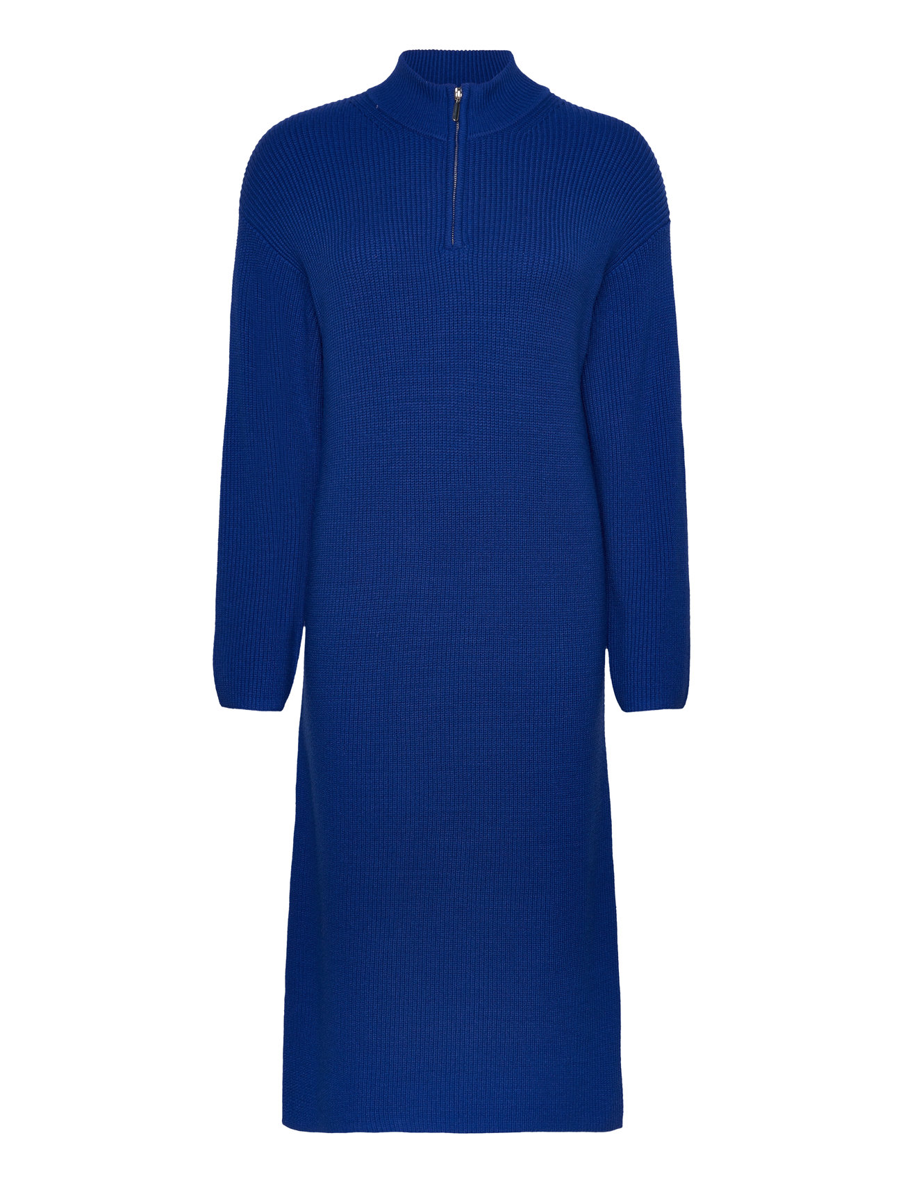 Slfkamma Half Zip Ls Knit Dress Camp Blue Selected Femme